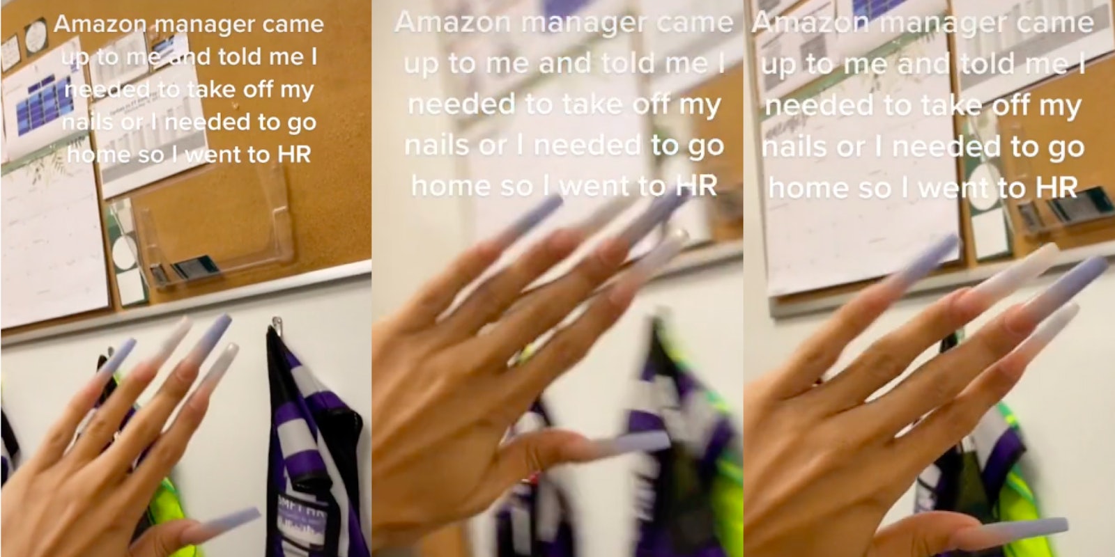 Amazon worker fired for long nails