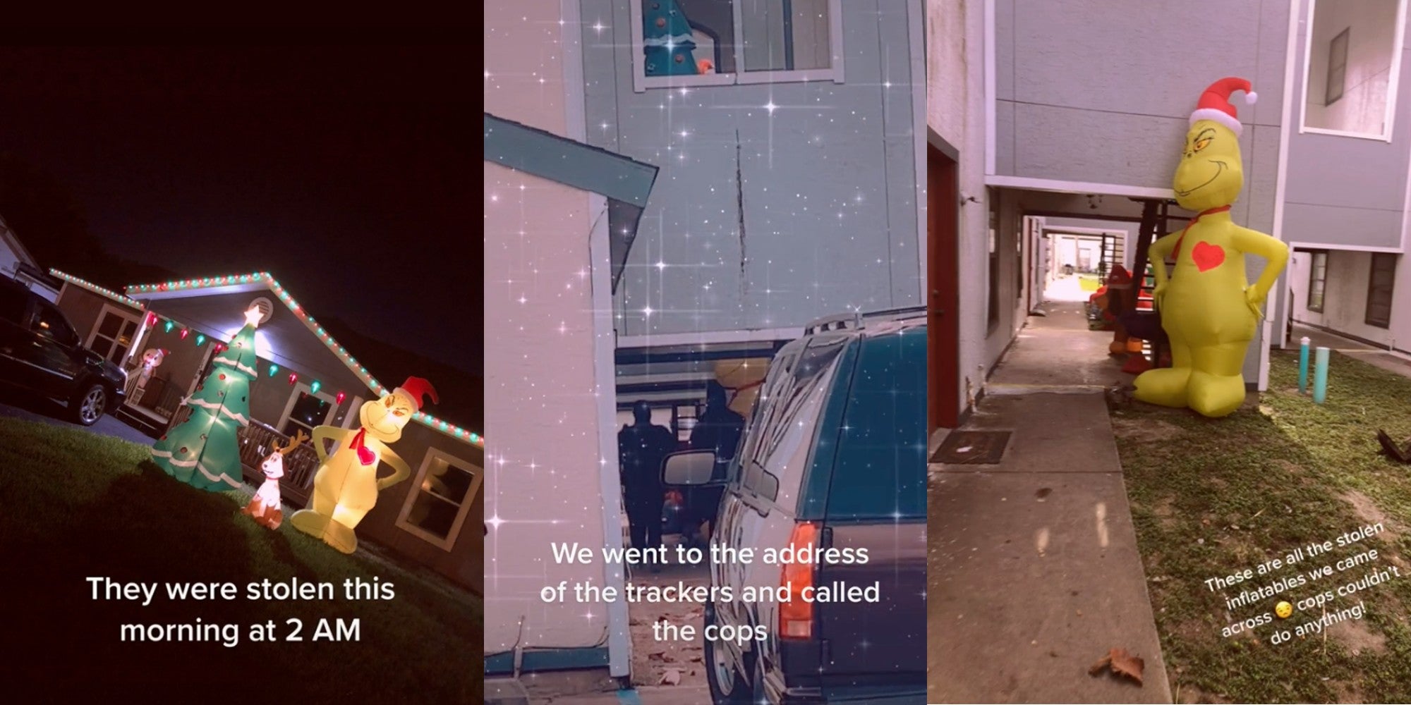 Viral TikTok shows person tracking down stolen inflatable Christmas