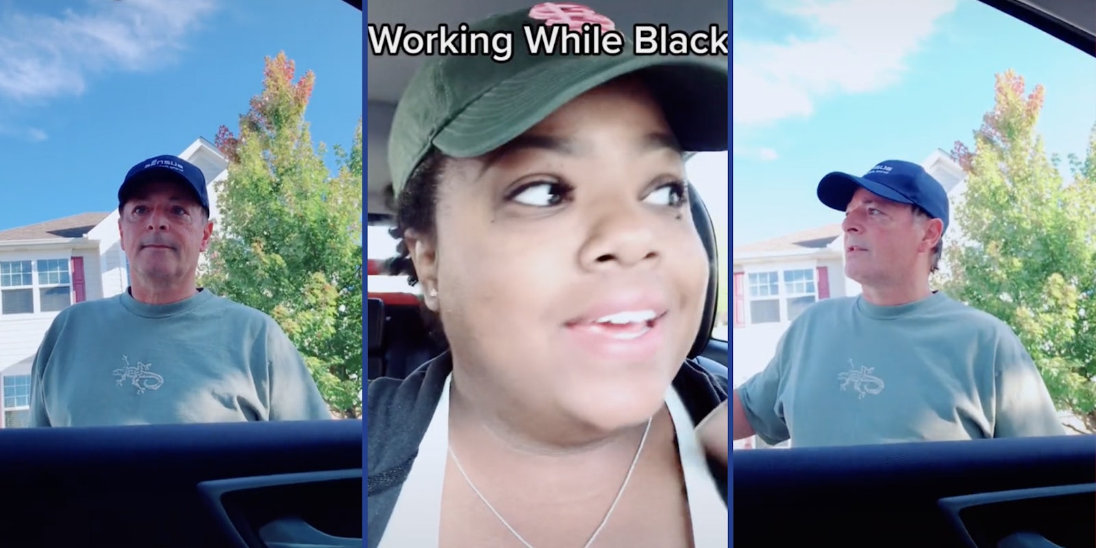 White man attempts to kick out Black Liberty Mutual Agent parked in his neighborhood for work in viral TikTok.
