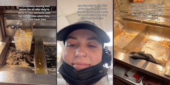 McDonald's worker shows how they get around customer's fresh fries hack.