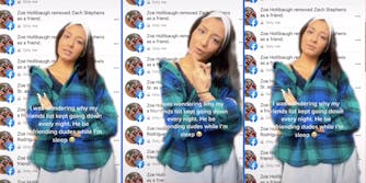 Woman exposes partner who allegedly unfriended her male Facebook contacts in viral TikTok.