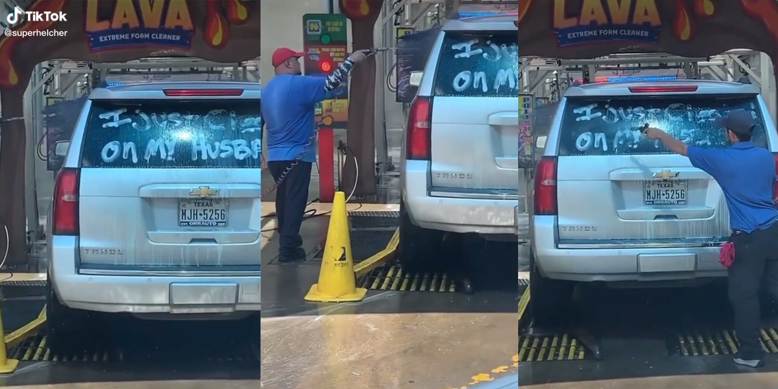 Car with 'I just cheated on my husband' message goes through car wash