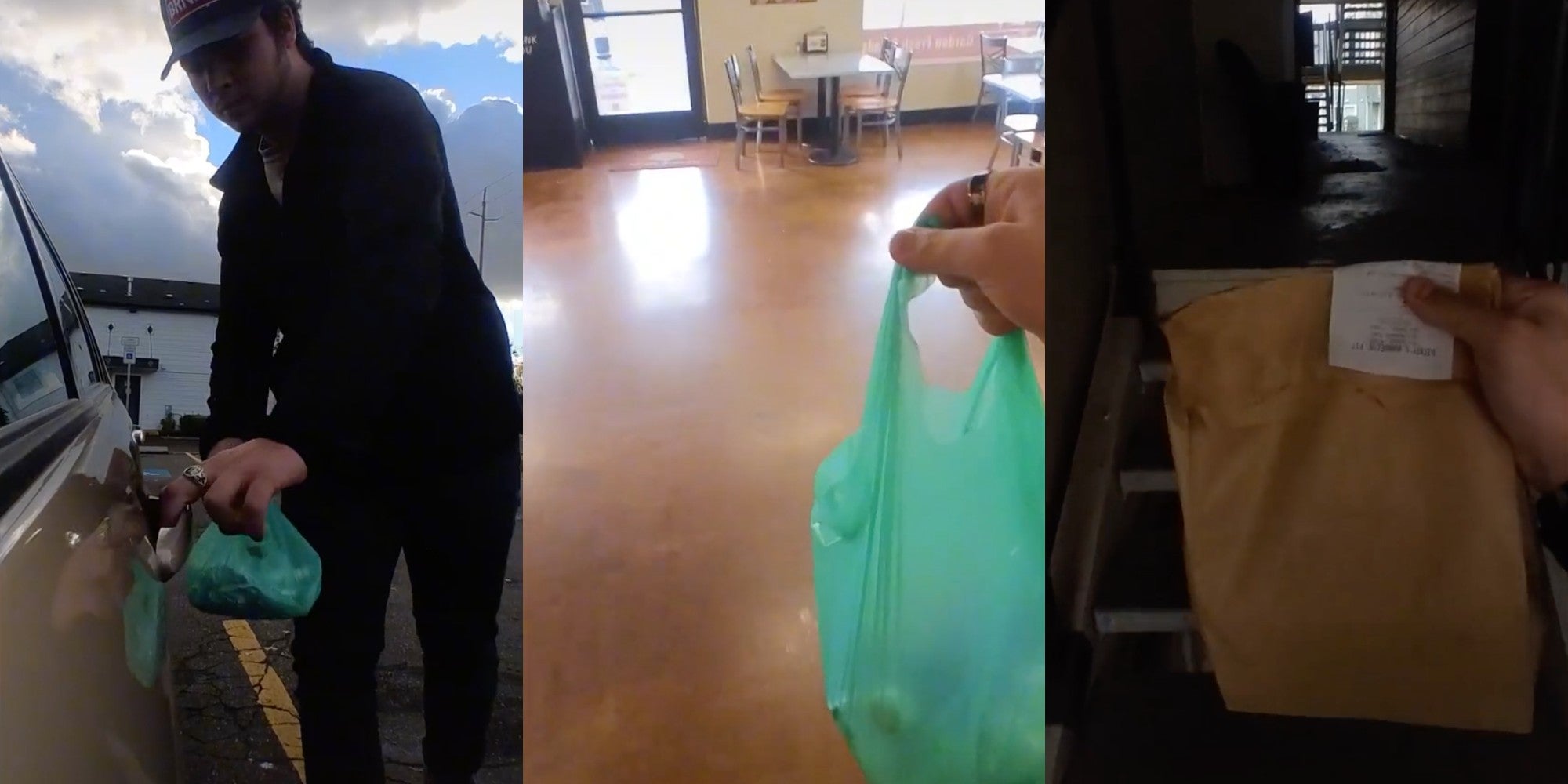 delivery driver holding an order