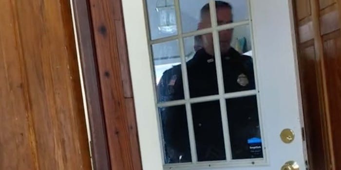 In a TikTok, Massachusetts police are seen kicking a door in order to perform a "wellness check."