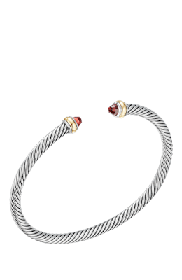 Cable birthstone bracelet