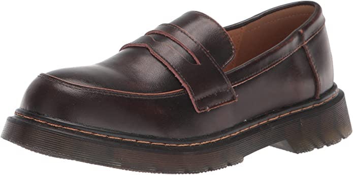 Brown Leather cottagecore aesthetic loafers