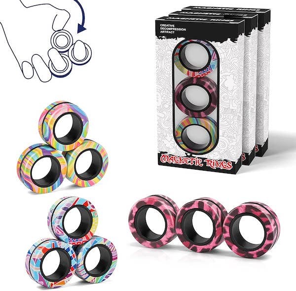 magnetic spinning rings for fidgeters