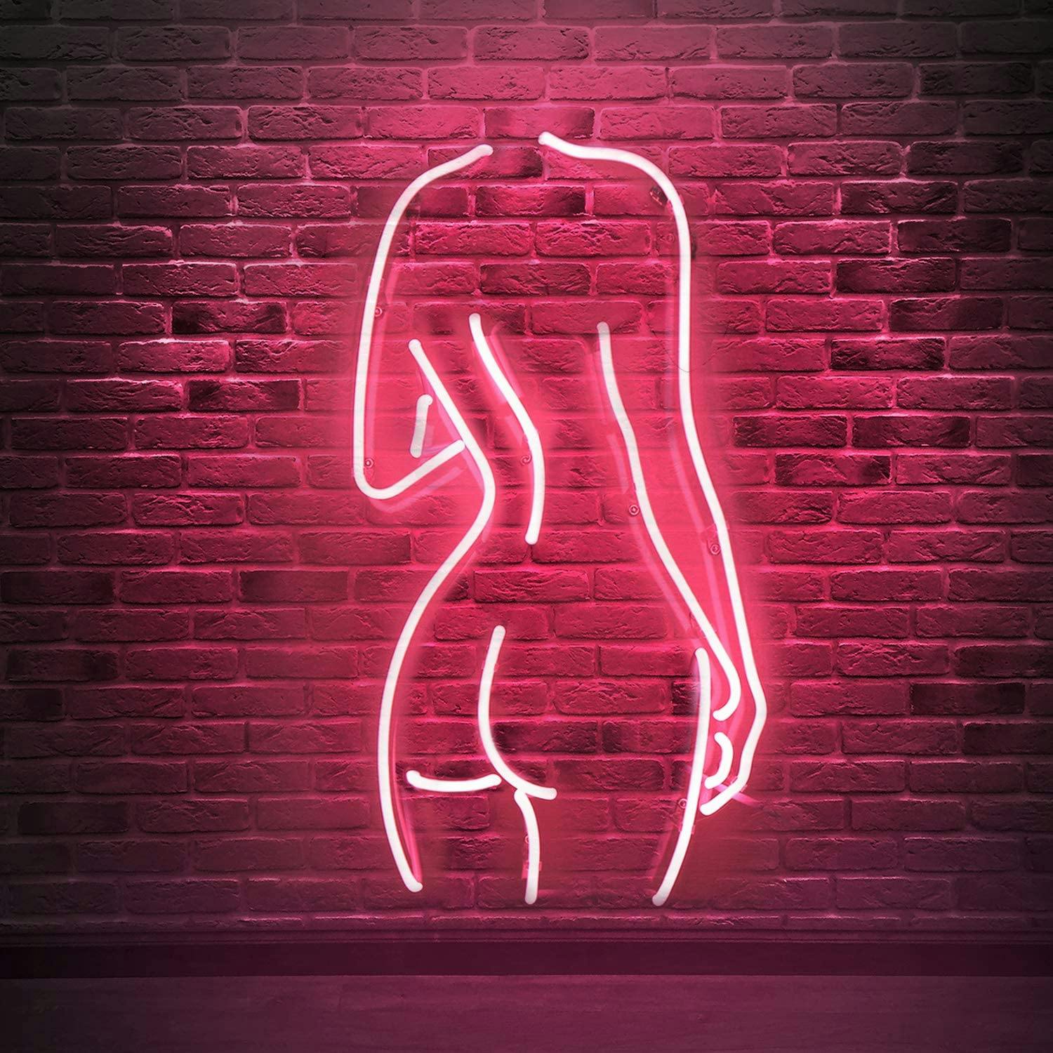 Neon lady sign
