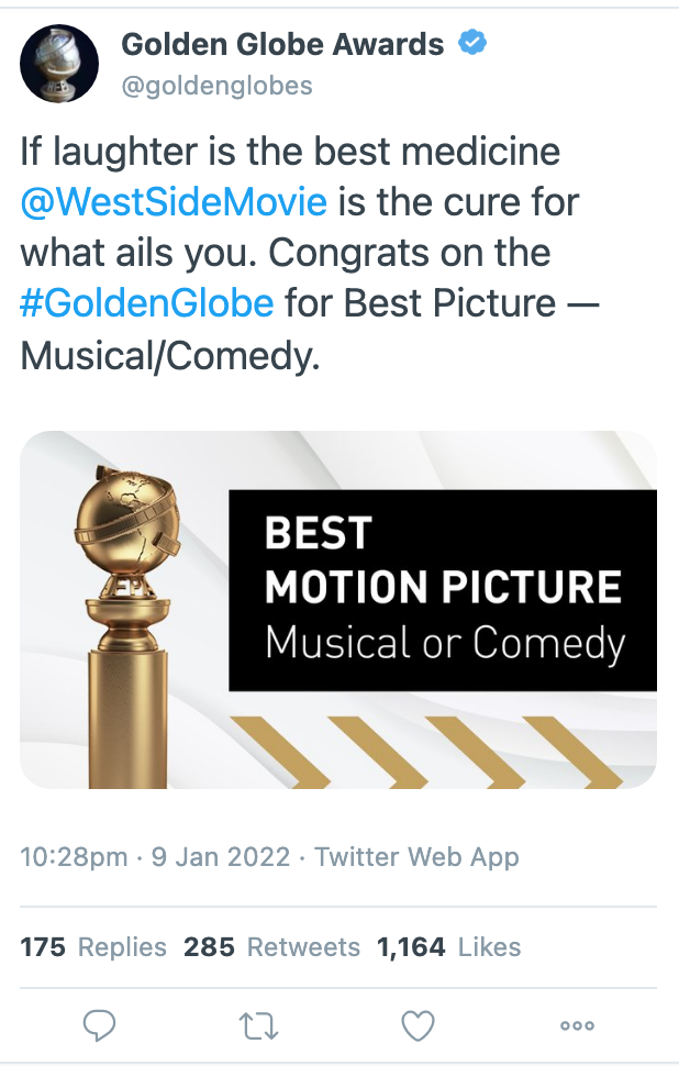 west side story comedy twitter