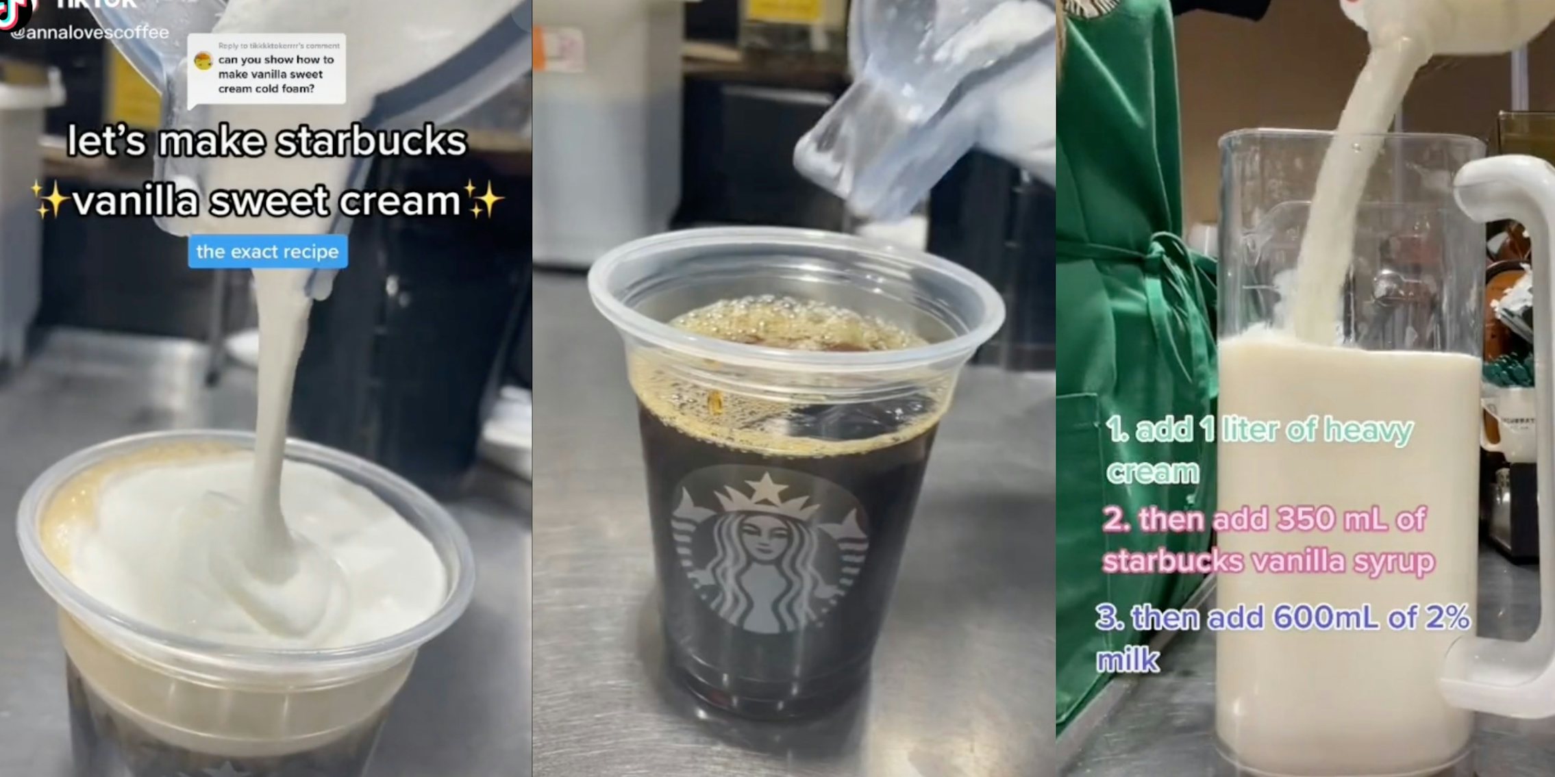 Starbucks Vanilla Sweet Cream Cold Foam at Home 4 Ways! 