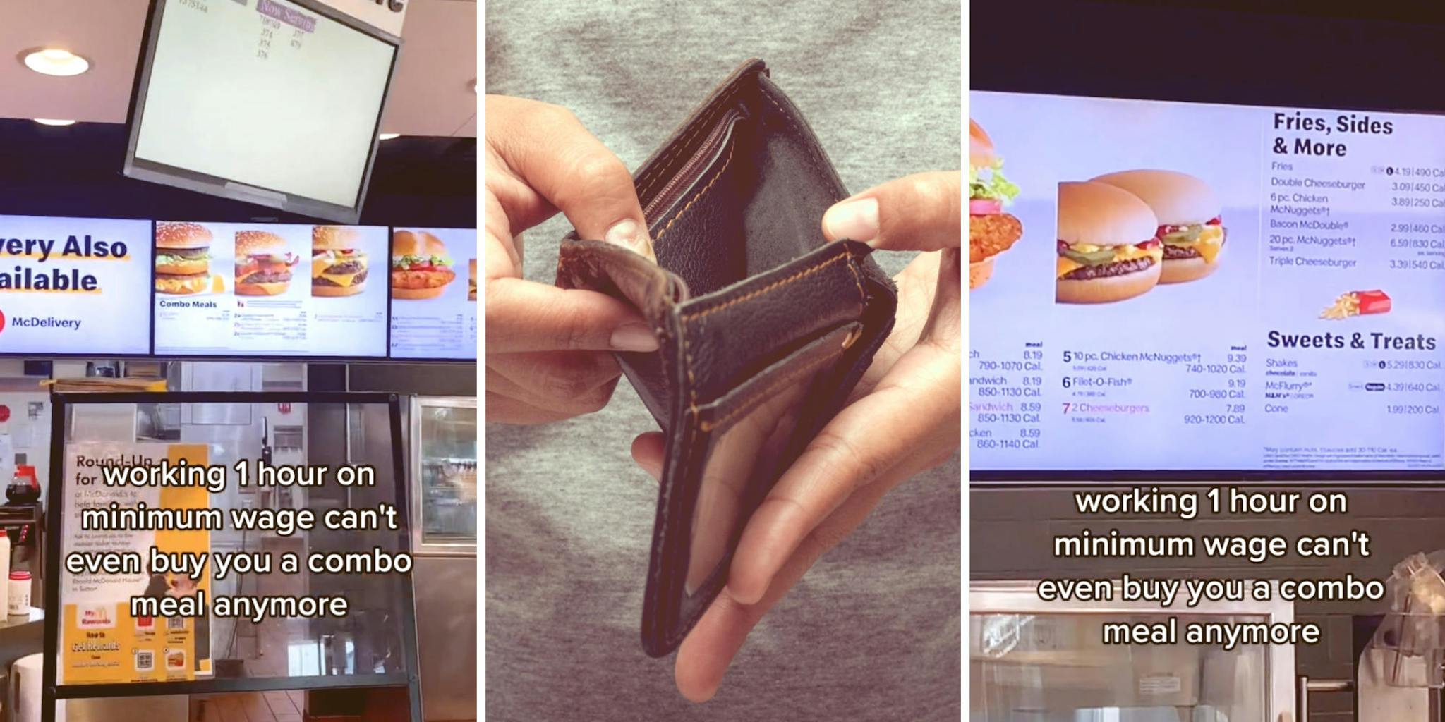 ‘Working an hour minimum wage can’t even buy you a combo’: TikToker shows how workers can’t afford a McDonald’s combo on an hour of minimum wage in viral TikTok