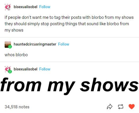 blorbo from my shows meme