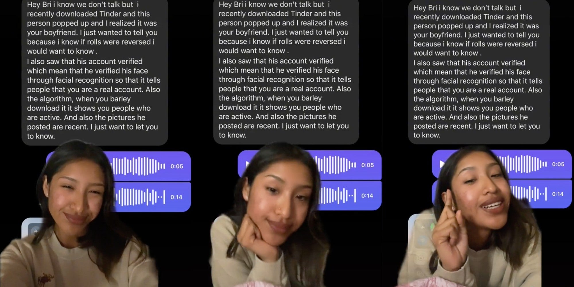 Woman's Friend Catches Her Boyfriend Verified on Tinder in Viral TikTok