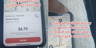 Nobody will delivery to you. That's why food sits and your order gets cancelled.