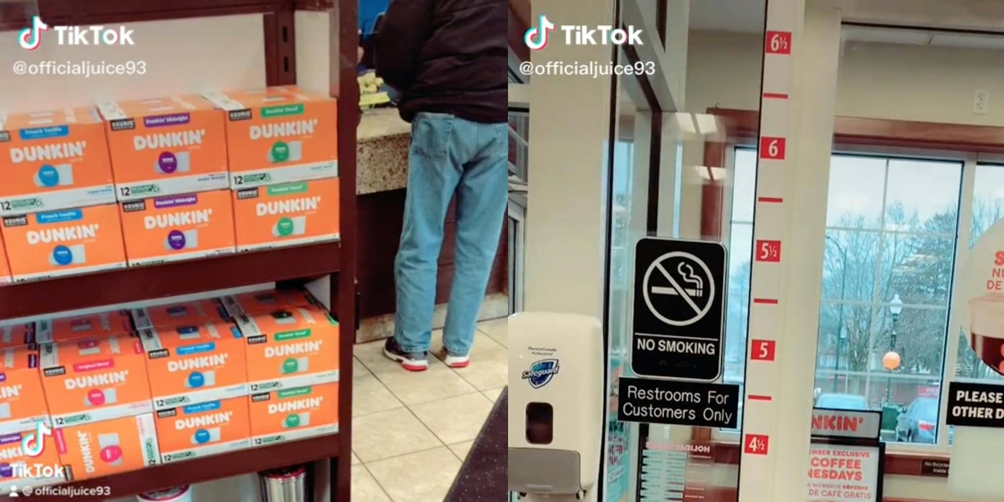 ‘Tell me your Dunkin’ has been robbed without telling me they’ve been robbed’: Viral TikTok shows height measurements on Dunkin’ door
