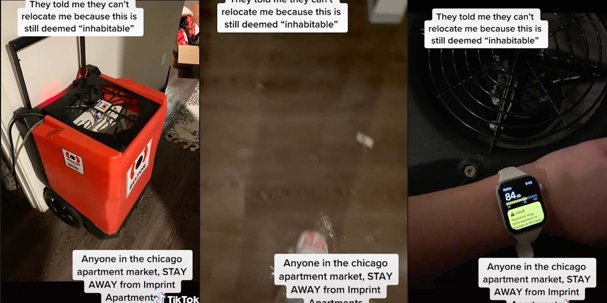 A TikToker said her apartment management company wouldn't help her relocate after her apartment flooded.