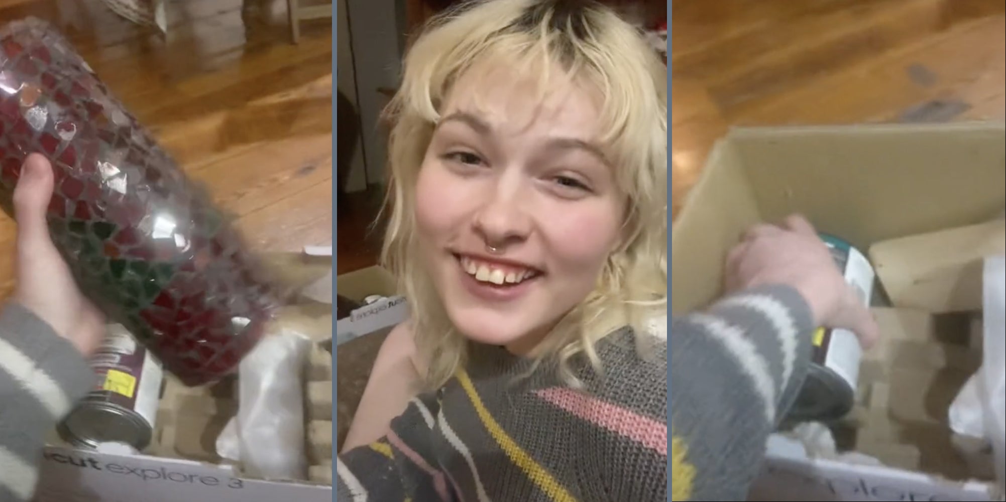 A woman says that she purchased an item from Walmart and it wasn't in the box.