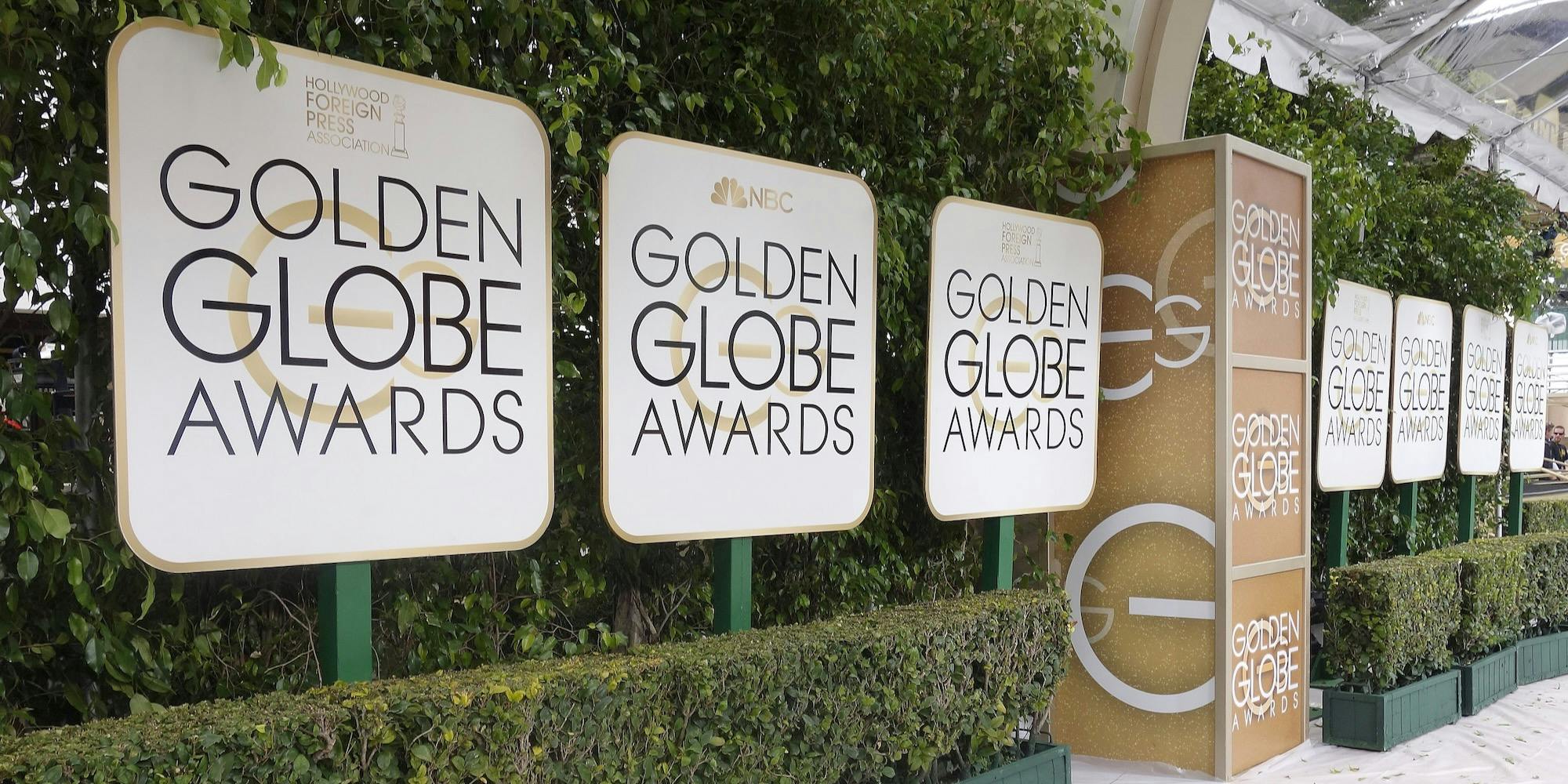  golden world awards logo design on indications at red carpet