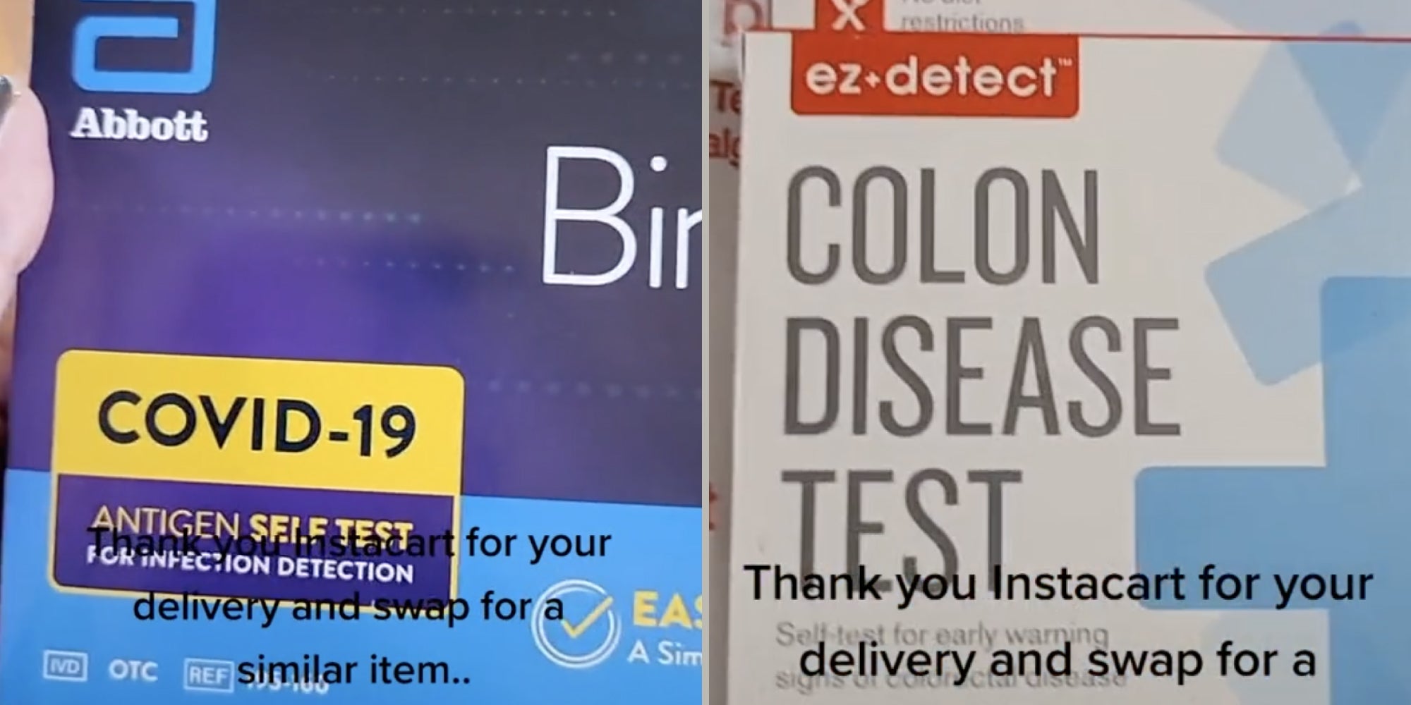 TikToker Shows Instacart's 'Replacement' For OutOfStock Covid Tests