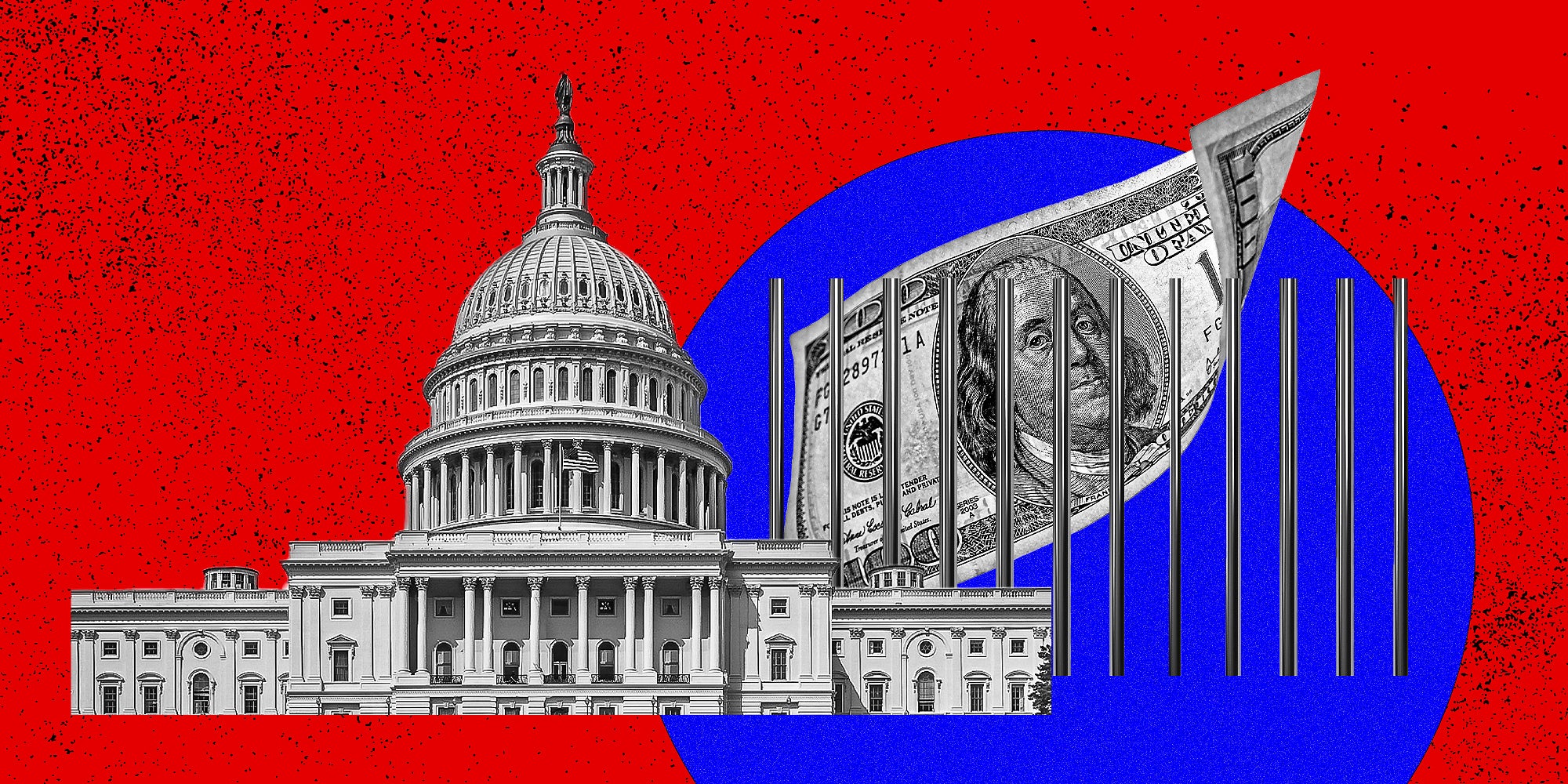 The US Capitol and US money.