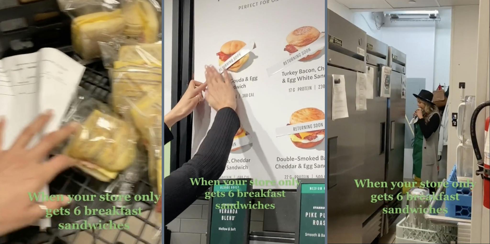 ‘When your store only gets 6 bacon gouda for the day’: Starbucks employee reveals sandwich shortage in viral TikTok