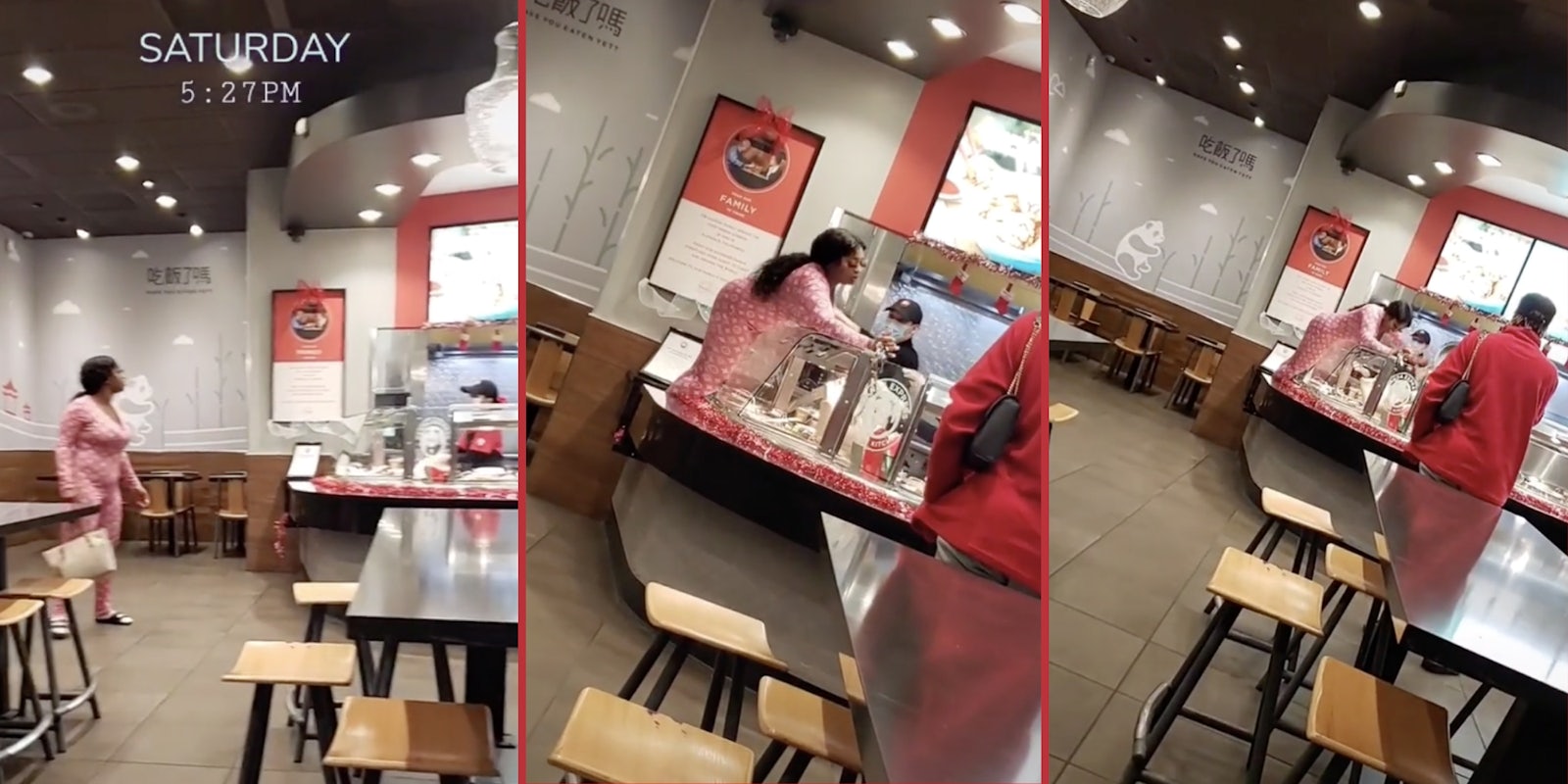 Woman yells at Panda Express workers, throws food in viral TikTok.