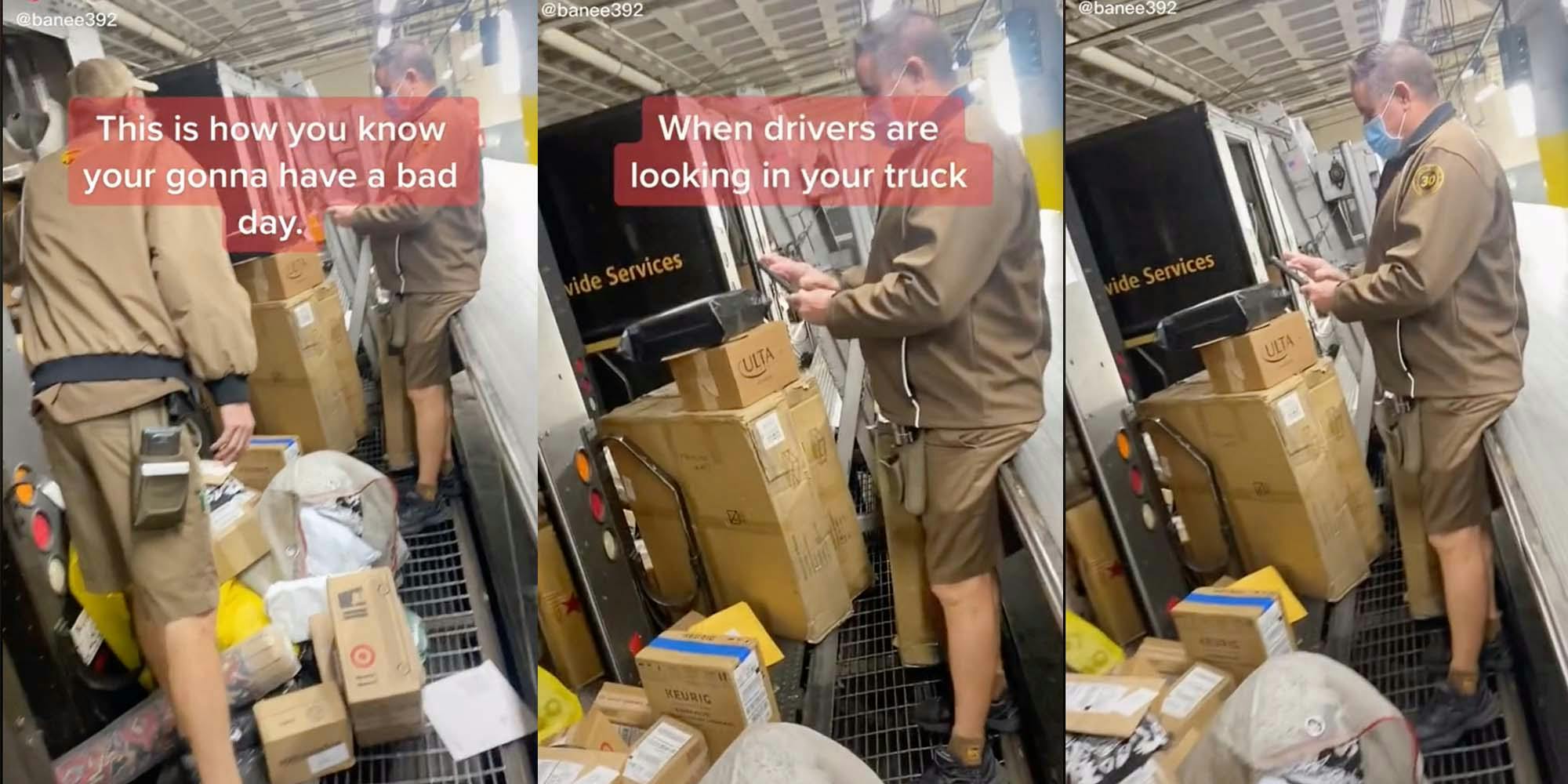 UPS Worker Shows Load of Boxes So Big Other Drivers Are Looking At It