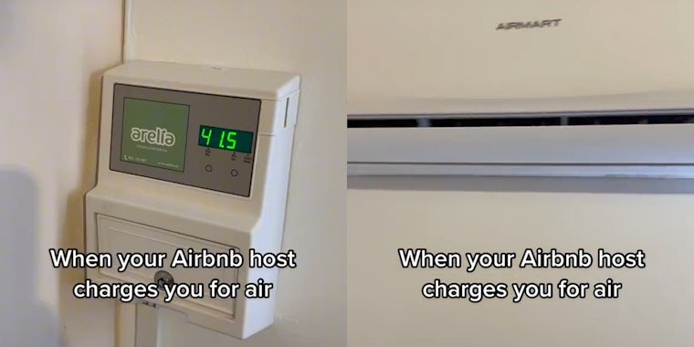 air conditioner unit with caption 'when your airbnb host charges you for air'