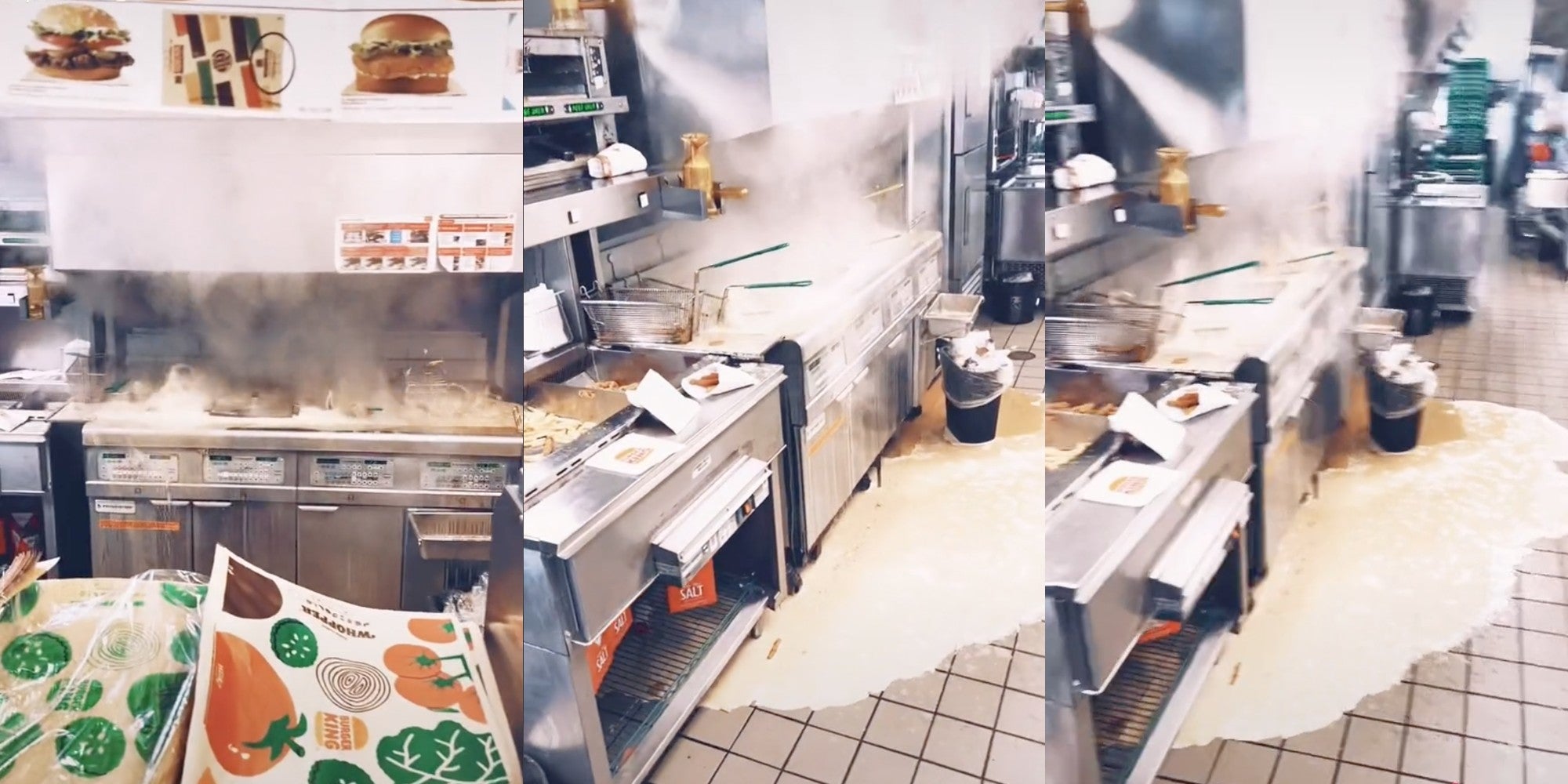 Burger King Worker Shows Deep Fryer Overflowing in Viral TikTok