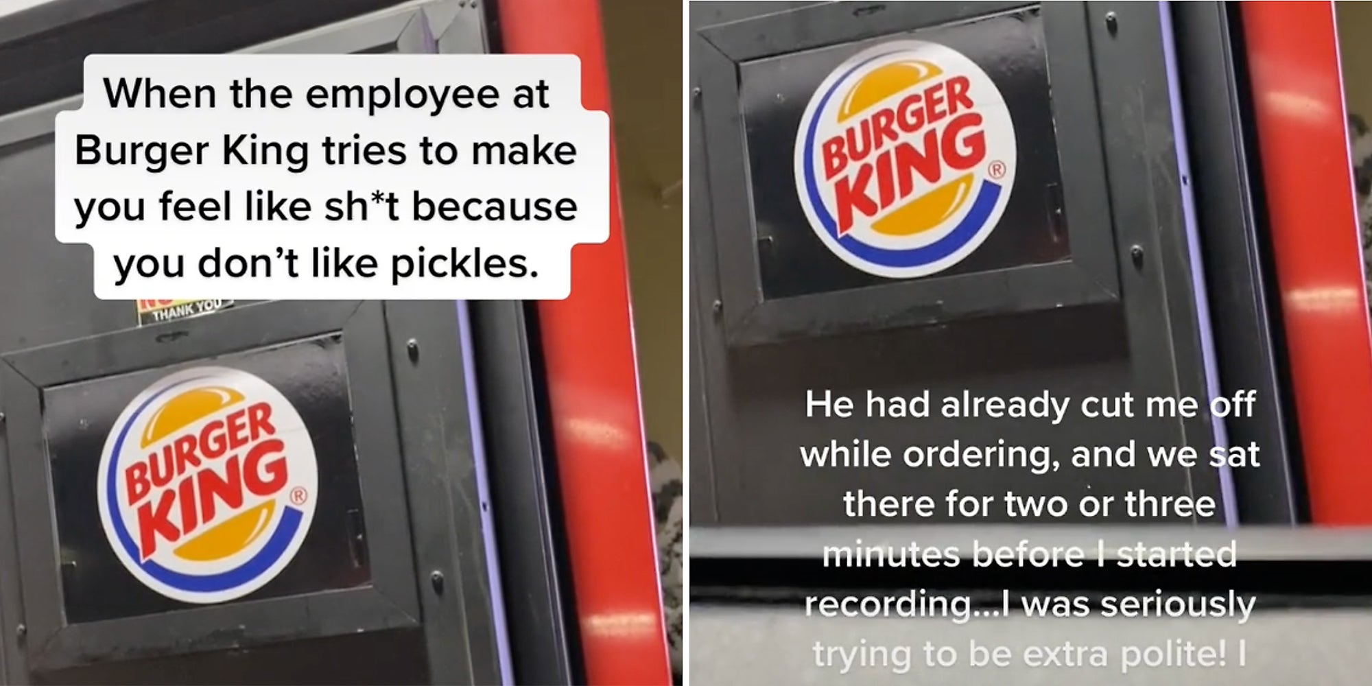 A Burger King drive thru.