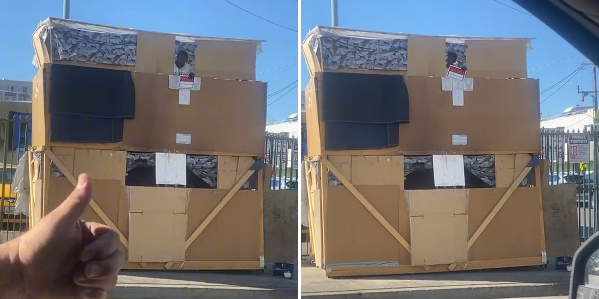 2 story cardboard house