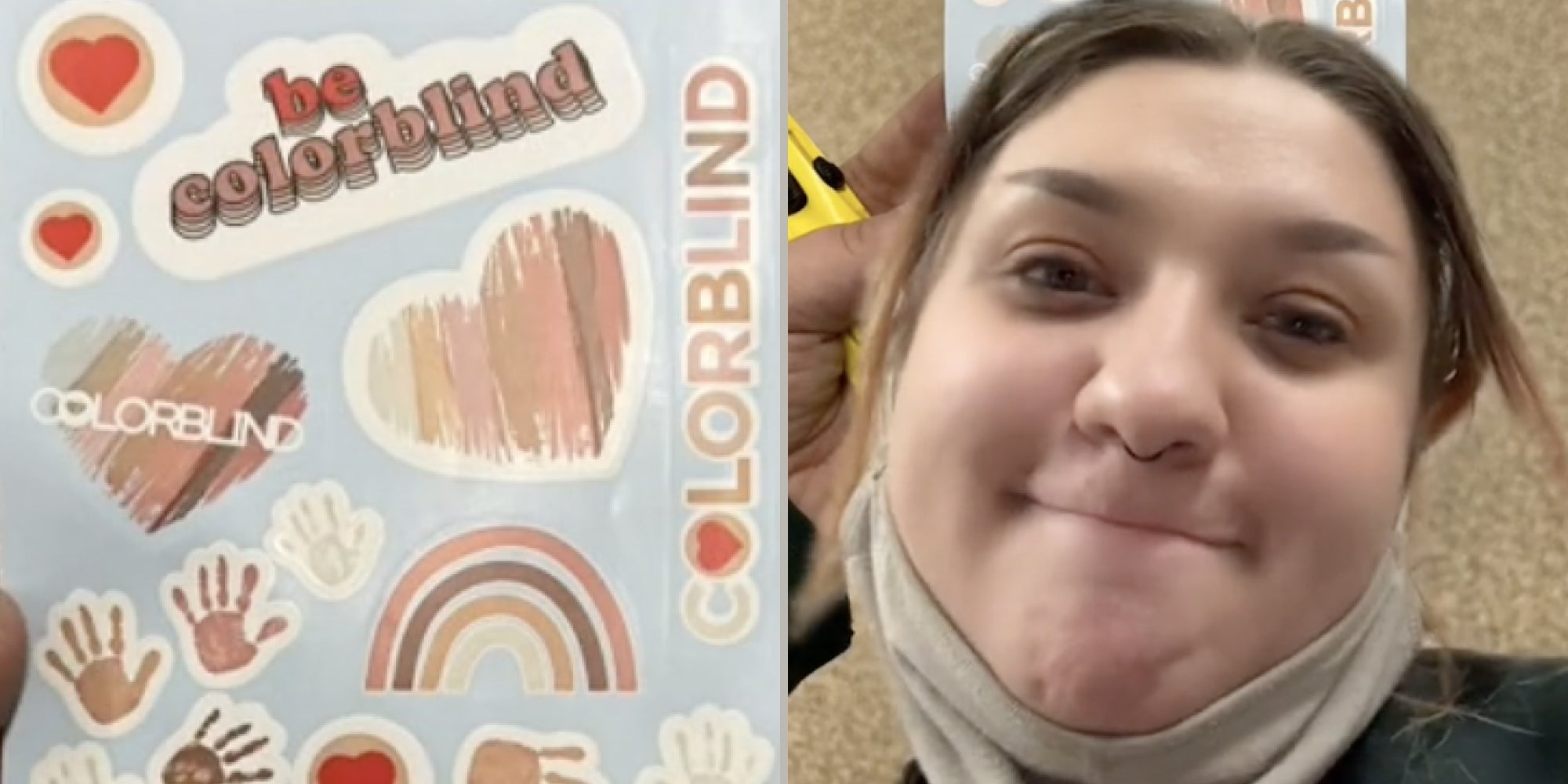 Dollar Tree Worker Shows 'Be Colorblind' Stickers in Viral TikTok - Vimarsana News