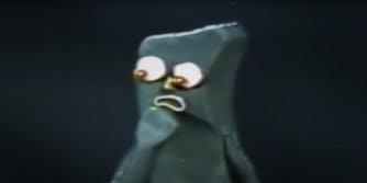 photo of Gumby, a cartoon character