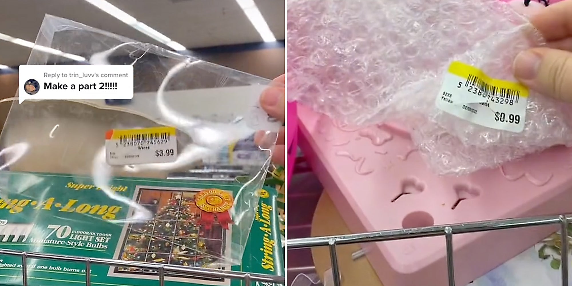 Trash with price tags.