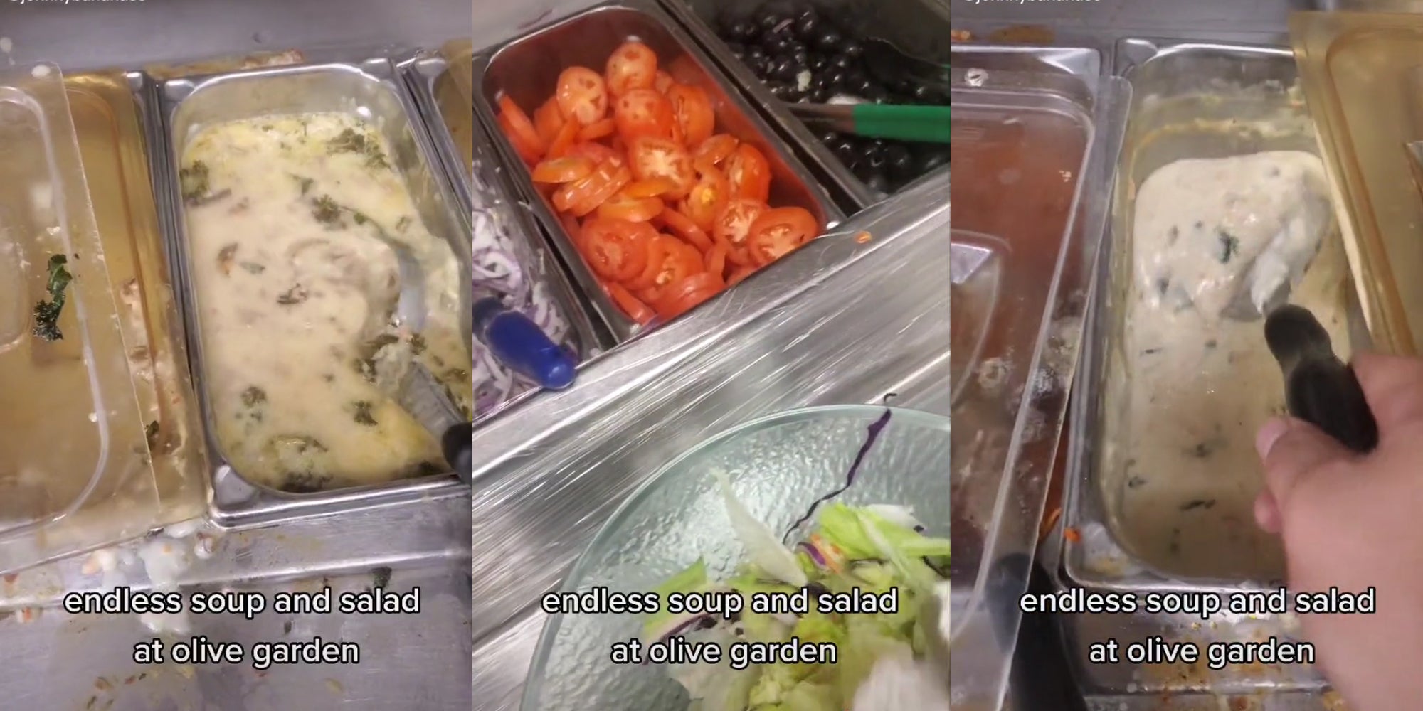 TikToker Shows Soup and Salad Station at Olive Garden, Sparking Debate