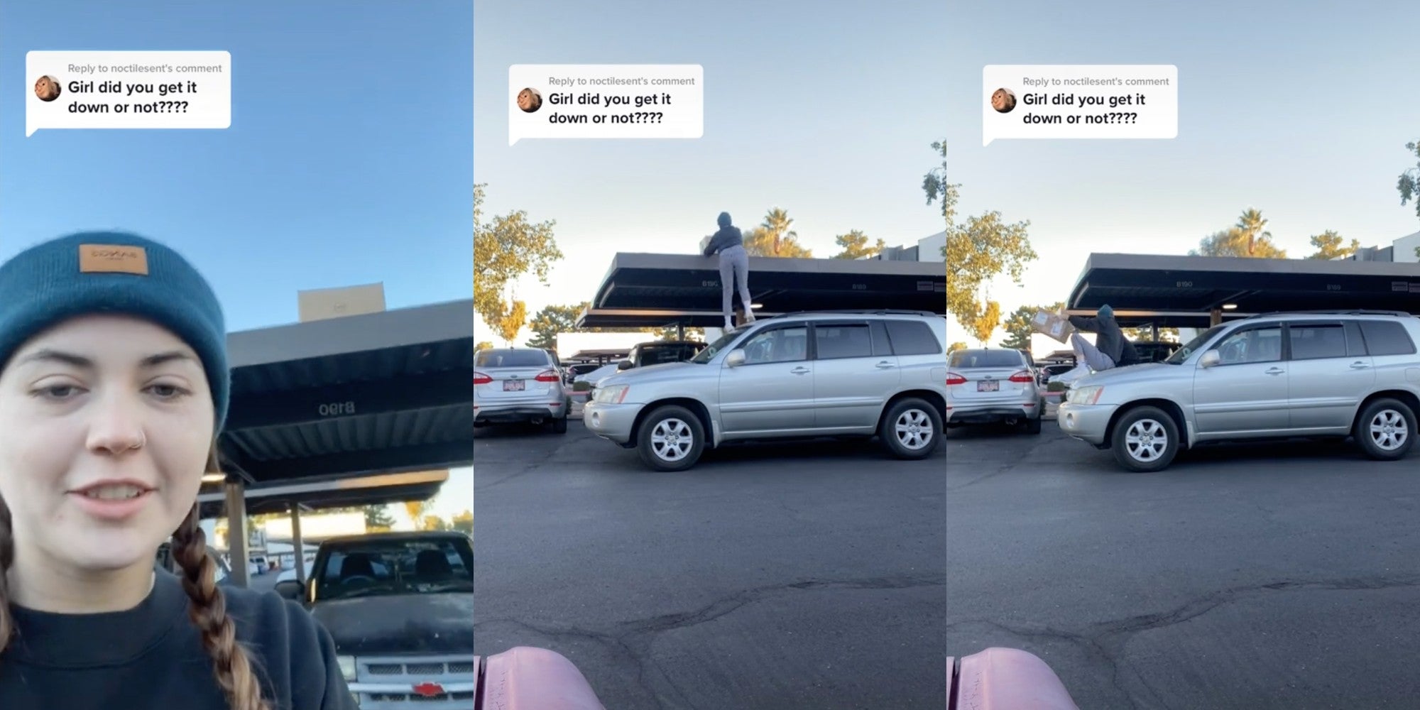 TikToker Finds Dell Package Delivered on Top of Her Parking Spot