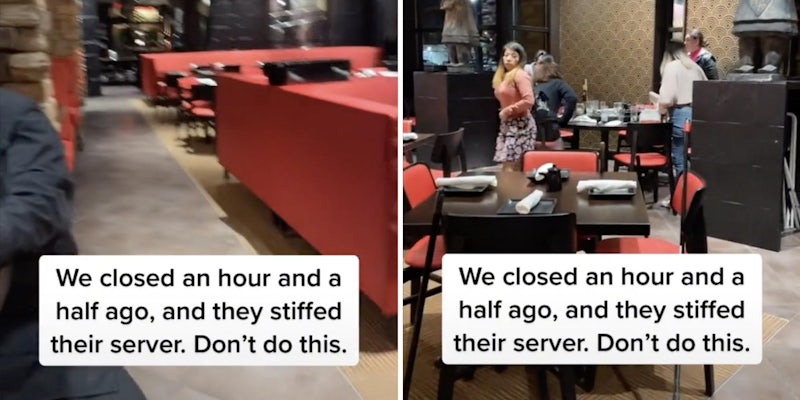 photos of customers in a restaurant