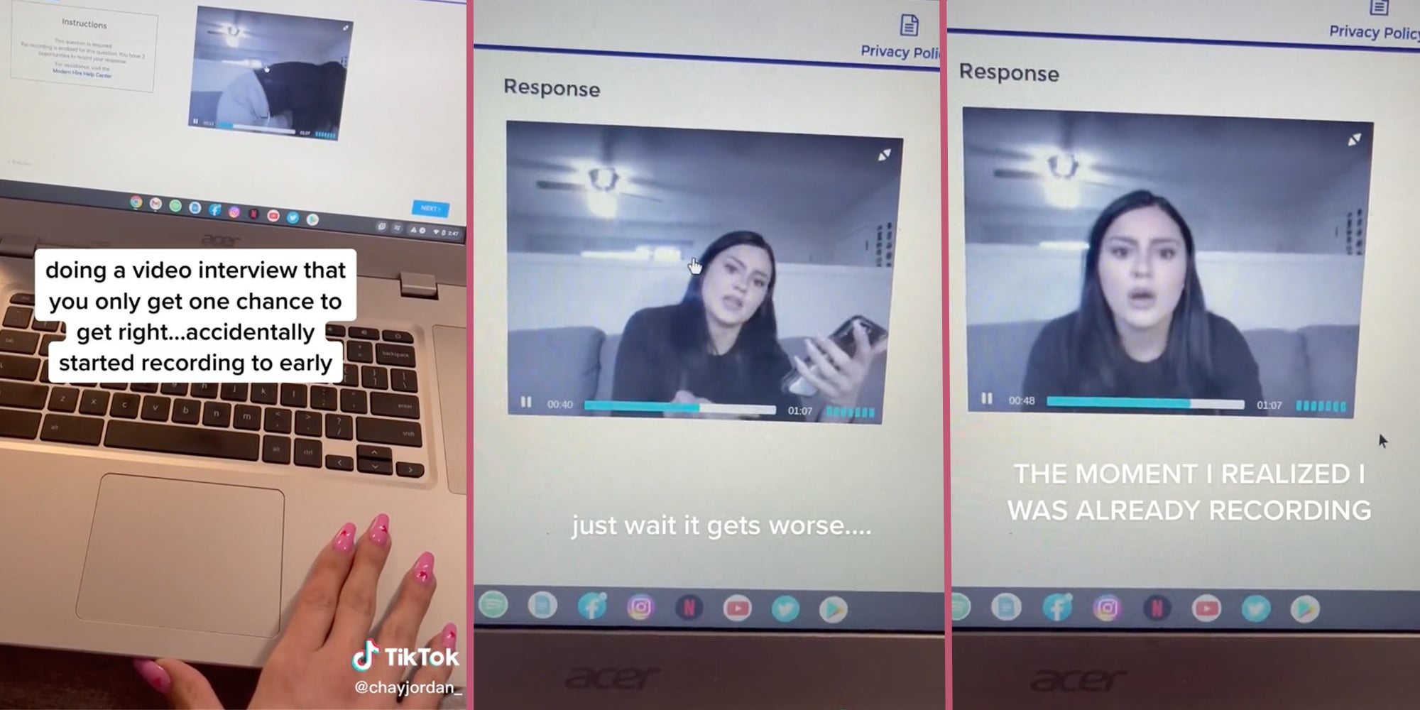 TikToker accidentally records herself practicing for SkyWest Airlines job interview