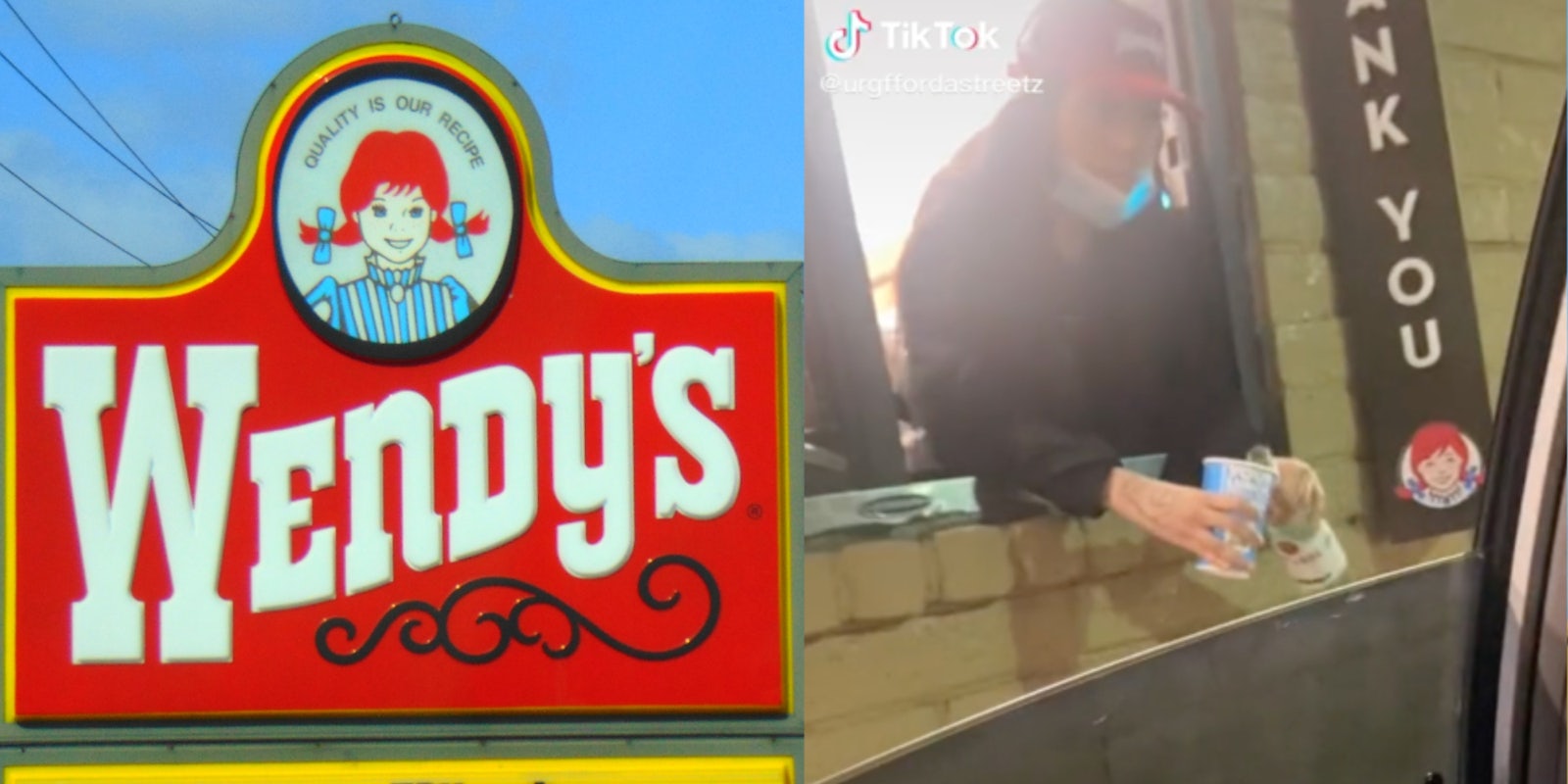 wendy's worker takes shot with customers