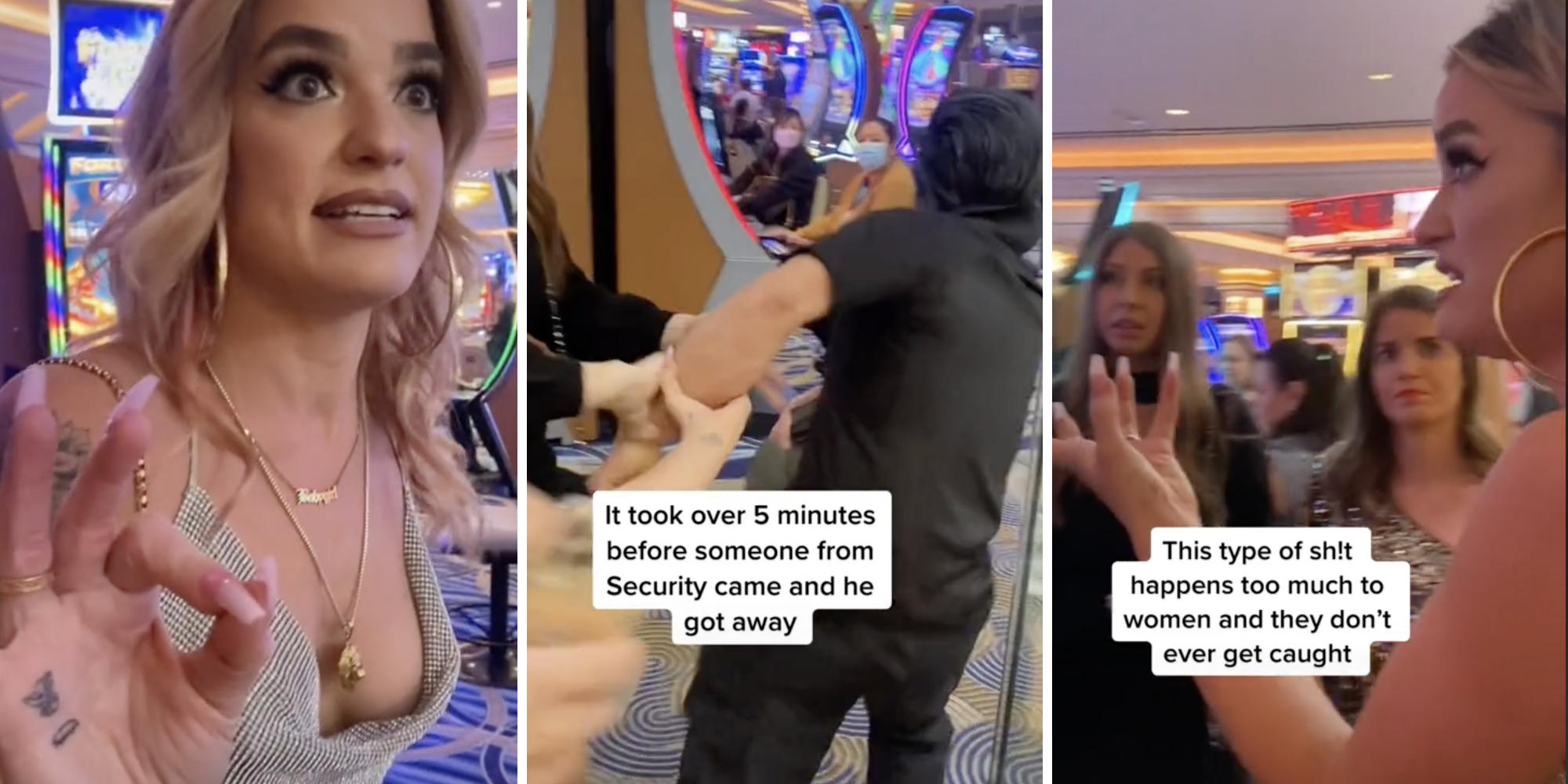 TikToker Confronts Man who Allegedly Groped Her at a Casino image picture