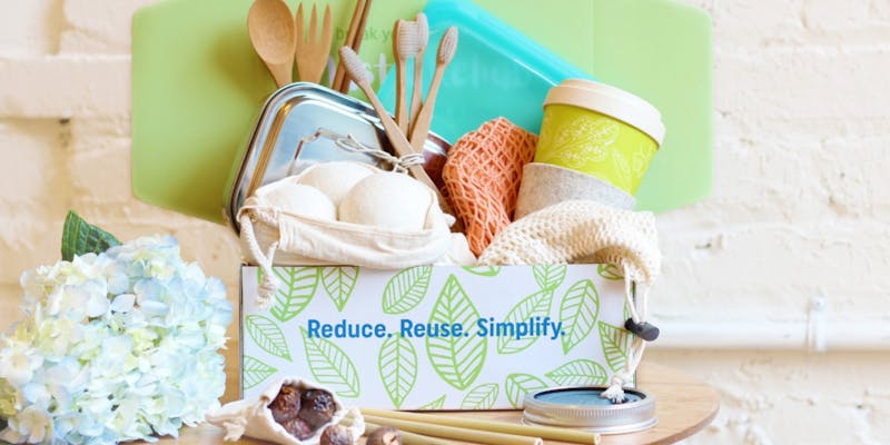 A sample of some products that come in GreenUp's plastic free subscription box