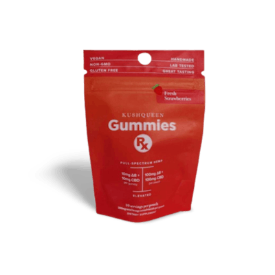Gummies Rx Elevated Strawberry CBD + Delta 8 THC Chews