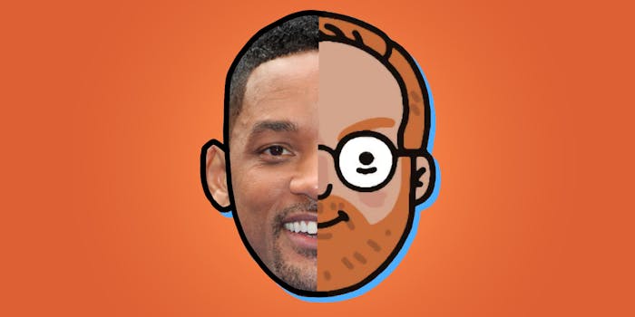 actor Will Smith's head superimposed on the twitter icon of game designer Will Smith