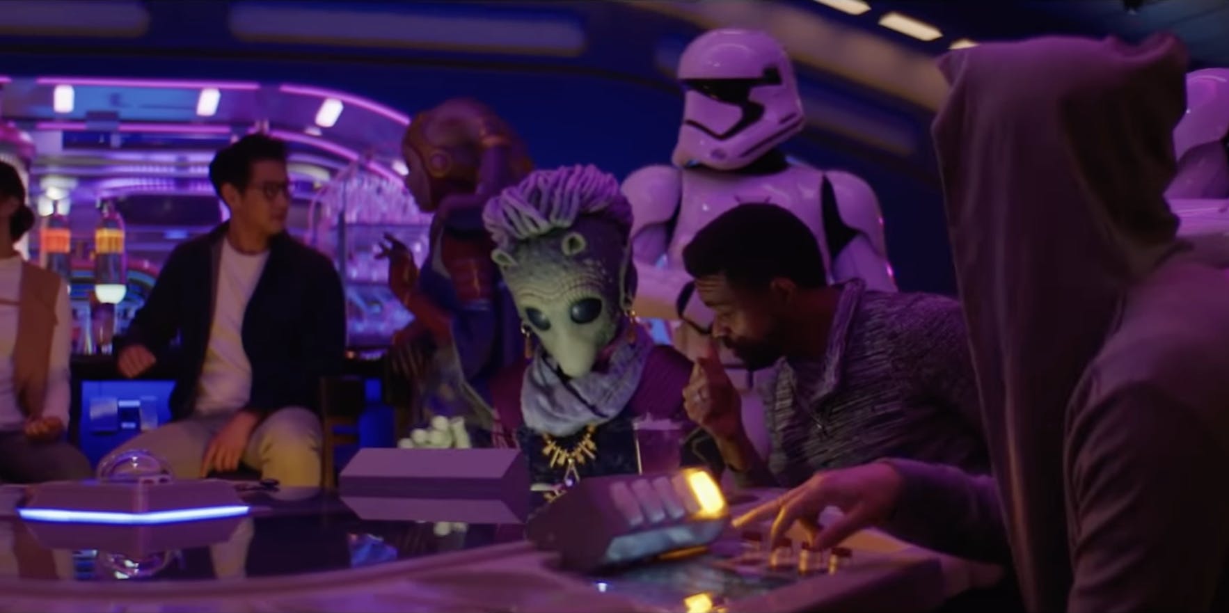 a visitor at disney's new star wars galactic starcruiser immersive hotel