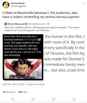 thisbuggybee pixar tweet