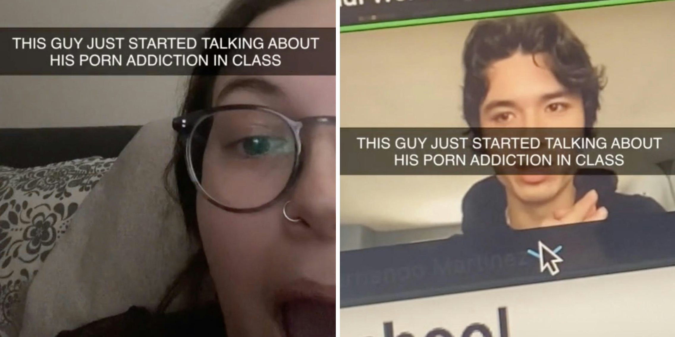 2270px x 1135px - College Student Discusses his Porn Addiction During Zoom Class
