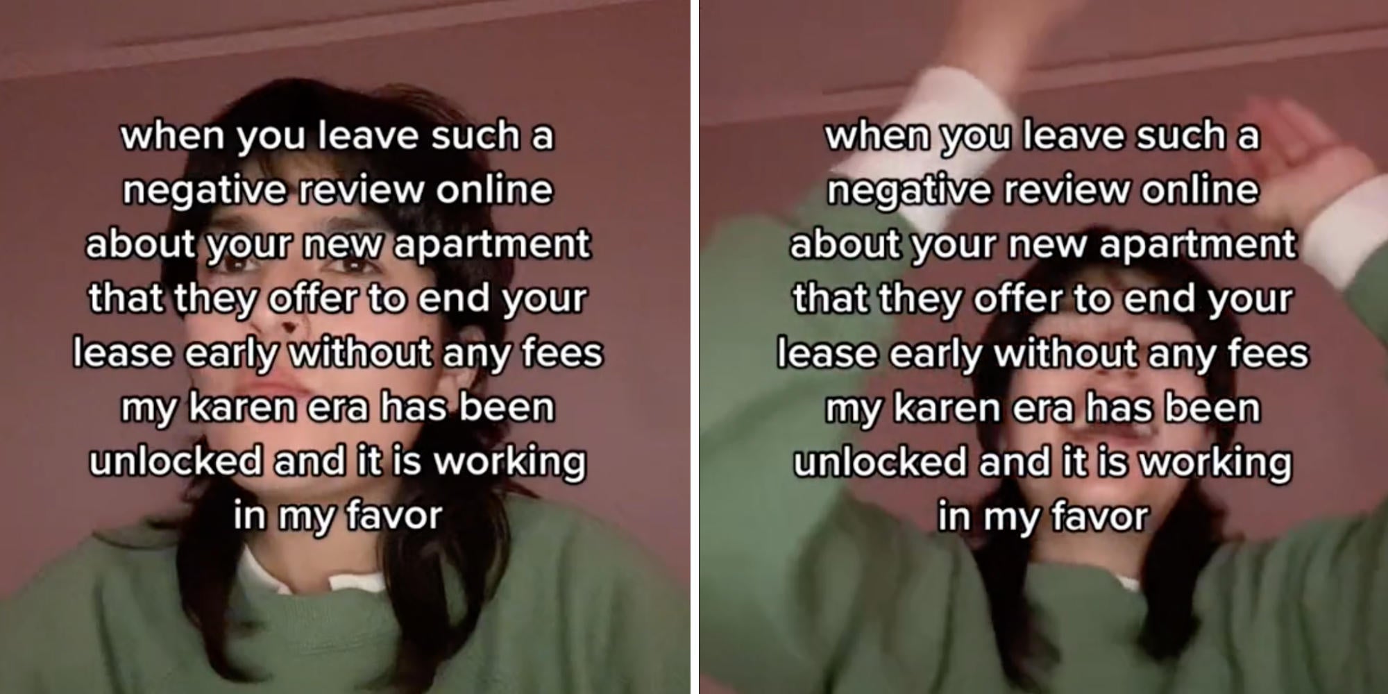 woman looking puzzled (l) woman cheering (r)