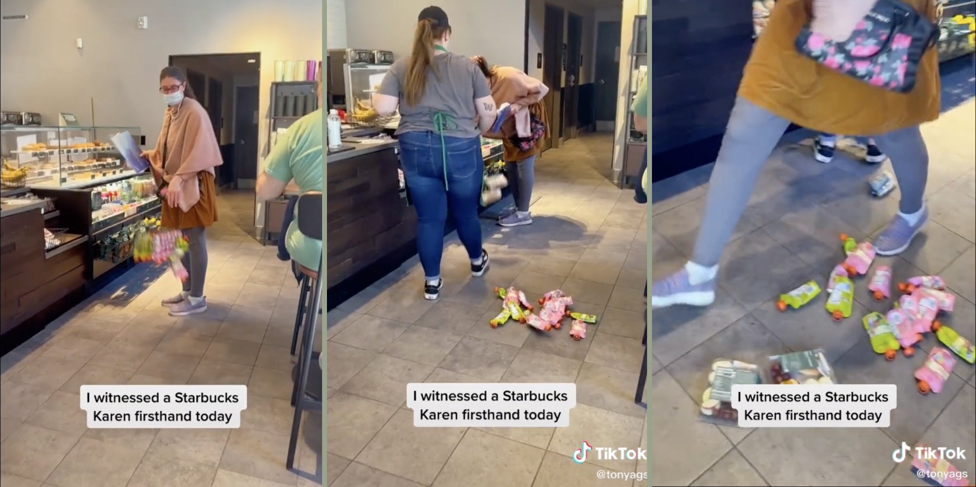 Karen Dumps GrabAndGo Food at Starbucks in Viral TikTok