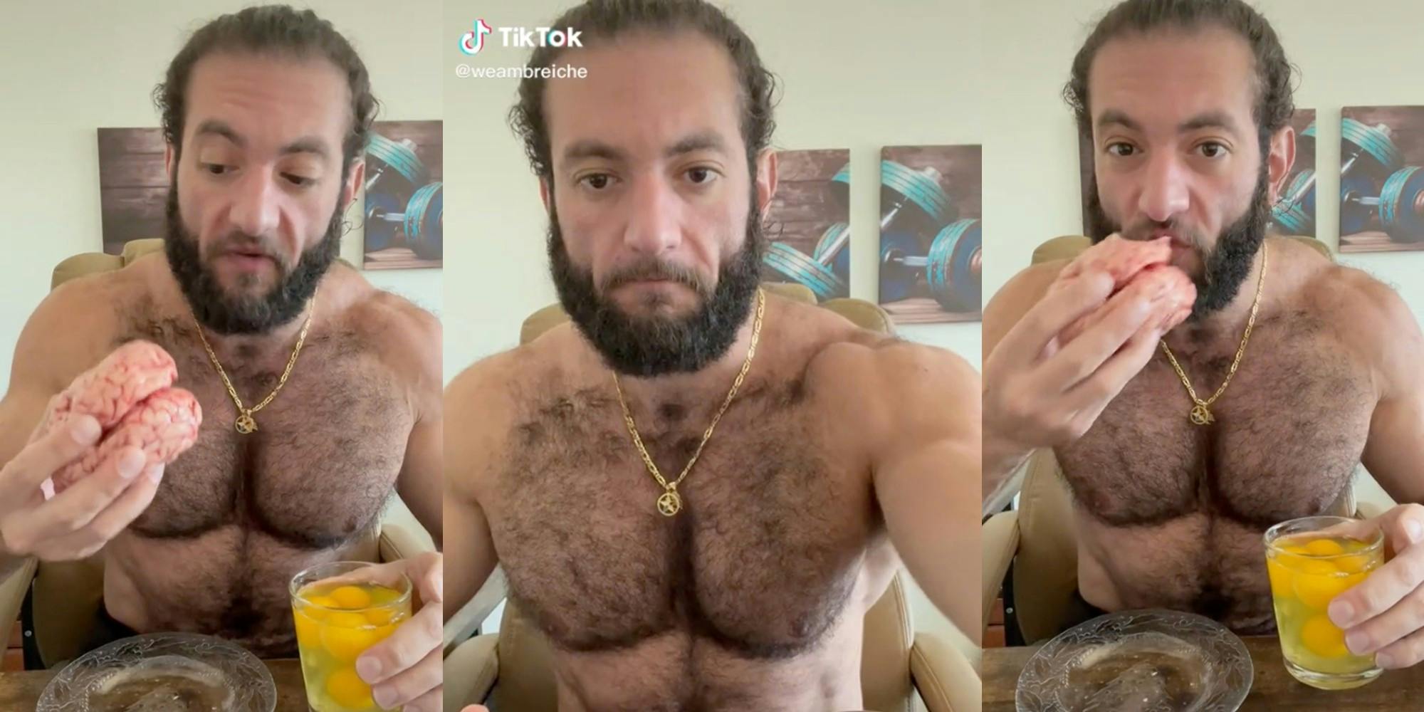 ‘Aint no way’: TikTok is freaked out by fitness influencer eating ‘raw beef brain’