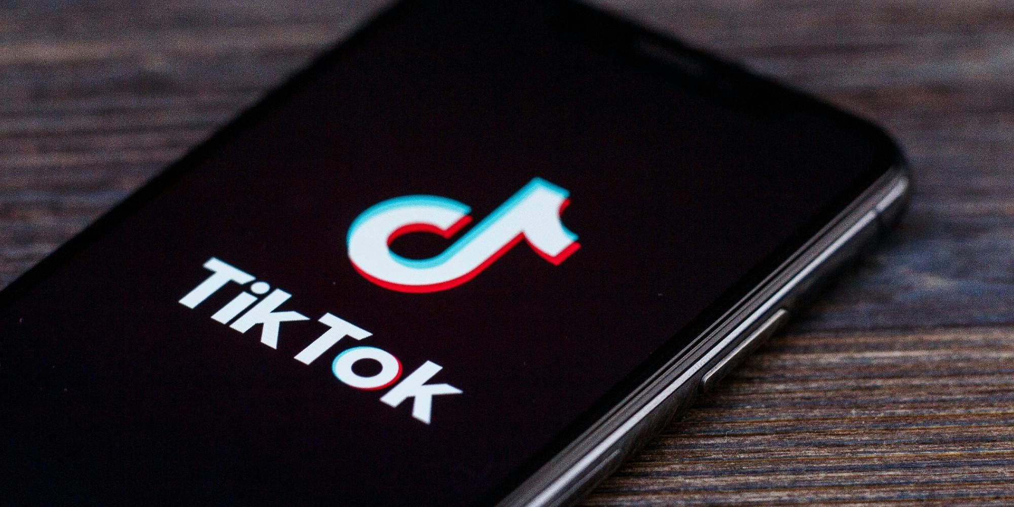  Tiktok logo design on phone screen
